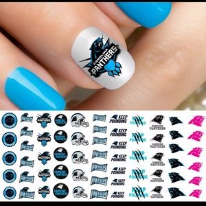 💌BO/GO$6 Carolina Panthers Transfer Nail Decals NFL